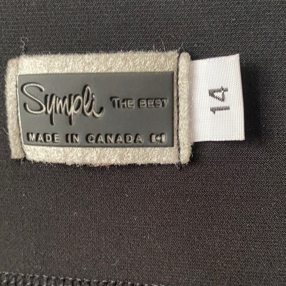 Sympli Black Drape Neck Blouse - Picture 3 of 6